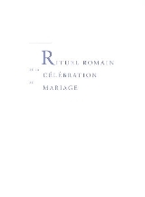 Rituel romain de la célébration du mariage (travail)